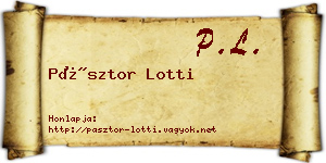 Pásztor Lotti névjegykártya